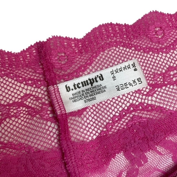 b.tempt’d by Wacoal Lace Kiss Hipster & Calvin Klein Striped Waist Hipster XL - Picture 4 of 12